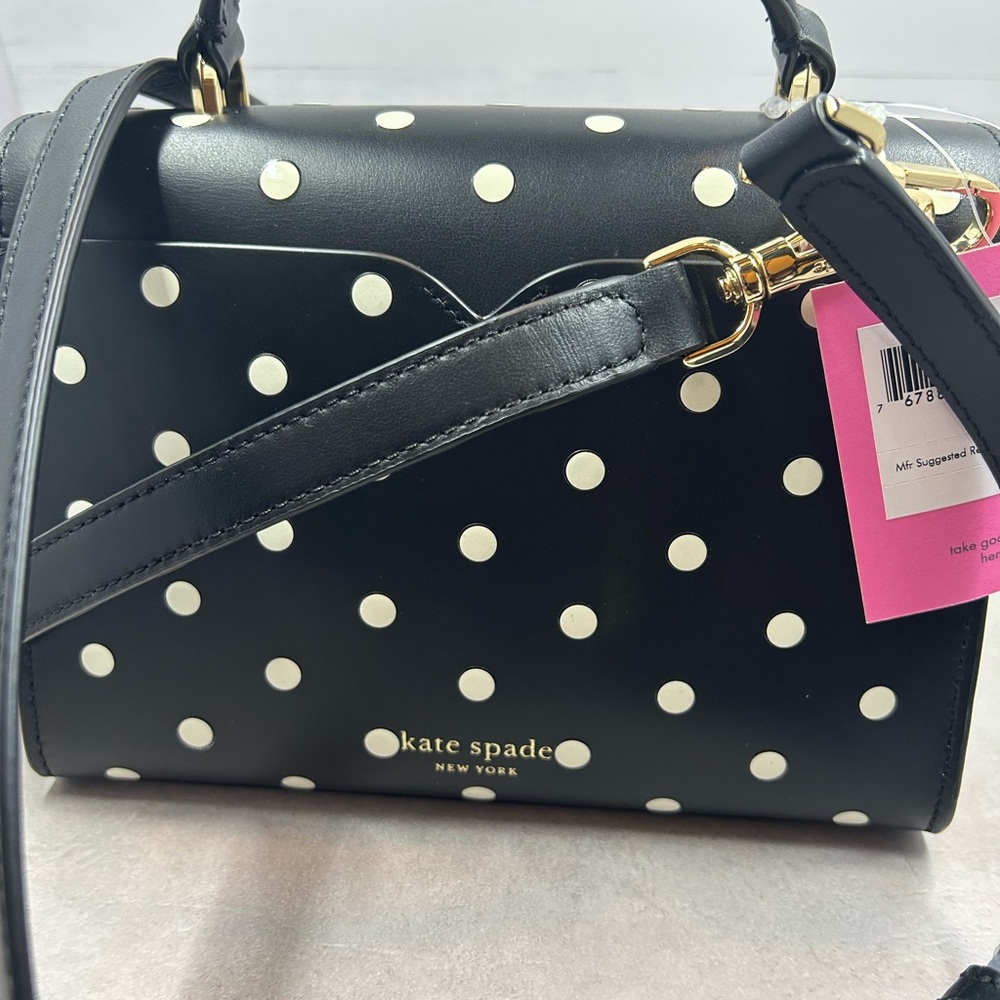Kate Spade Black and White Polka Dot Crossbody Bag